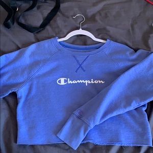 Cropped champion long-sleeve sweater